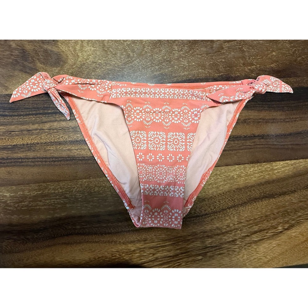 Robin Piccone Bikini Bottom Women Small Terricota Isla Side Tie 210263